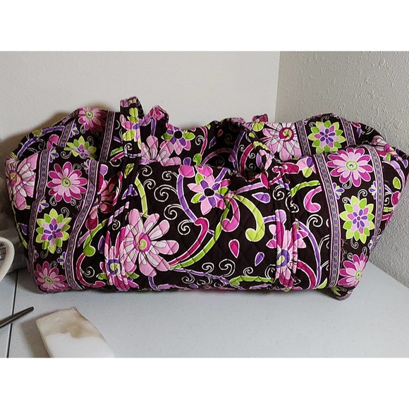 Vera Bradley Handbags - Vera Bradley Purple Punch Weekender Duffle Bag Retired Pattern